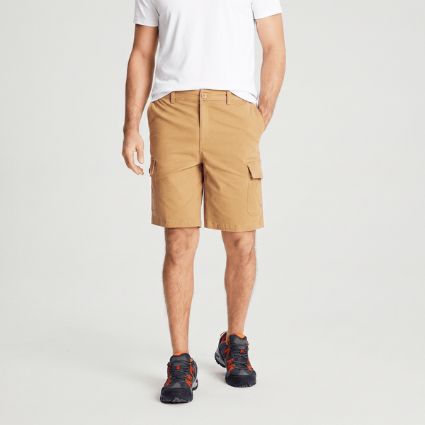 TACVASEN Khaki Utility Cotton Cargo Shorts
