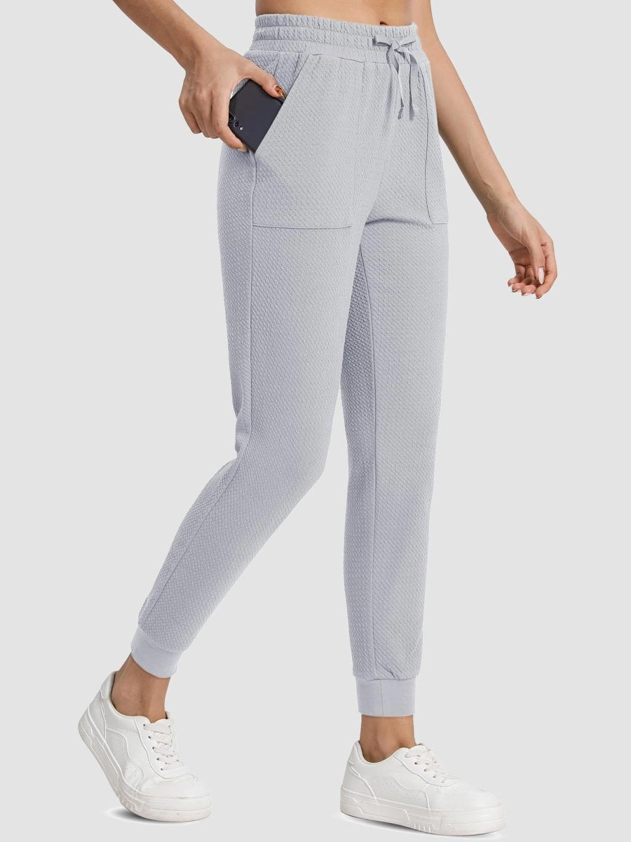 TACVASEN Light Grey Women's Cotton Lounge Summer Work Pants