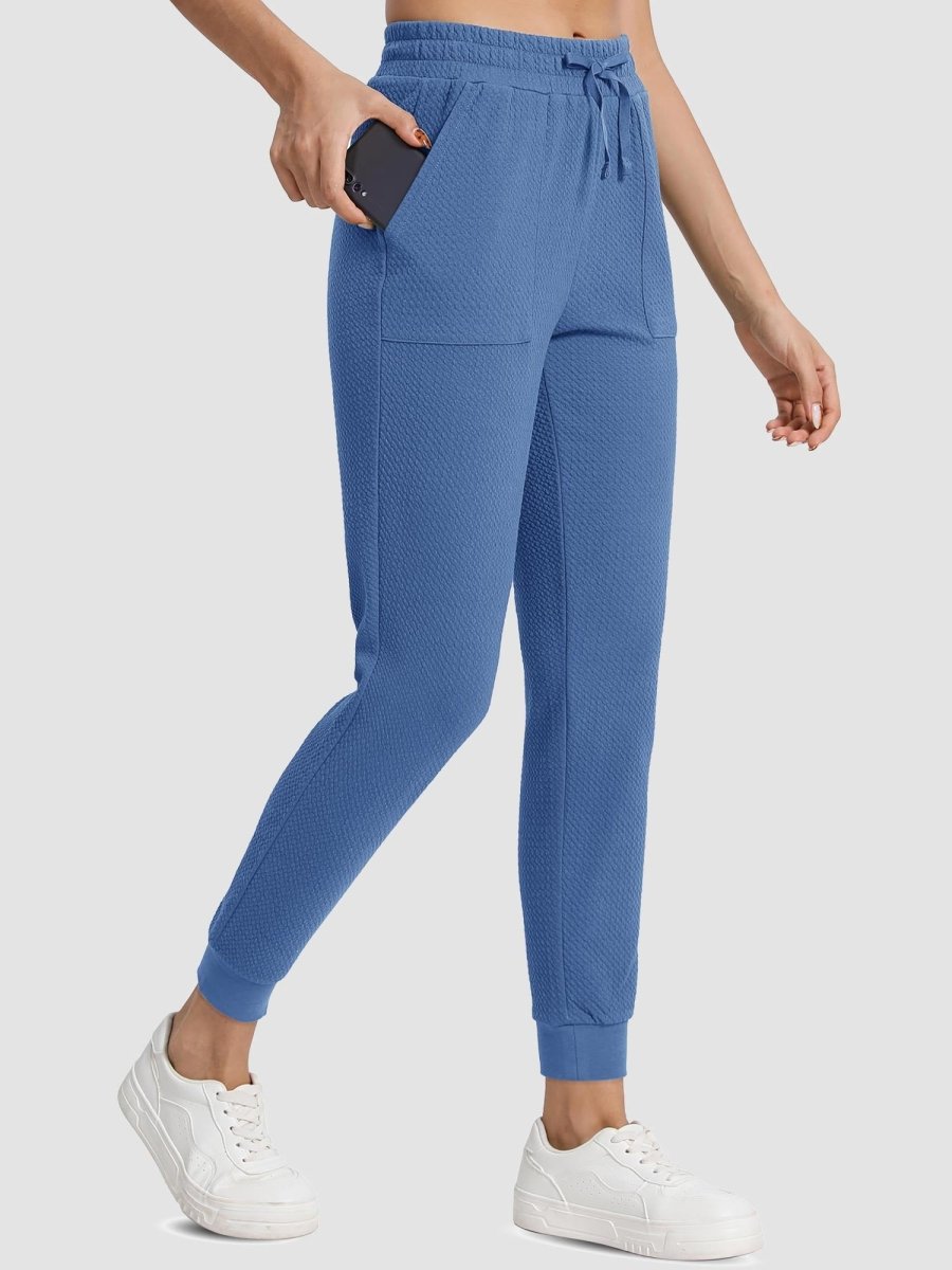 TACVASEN Blue Grey Women's Cotton Lounge Summer Work Pants