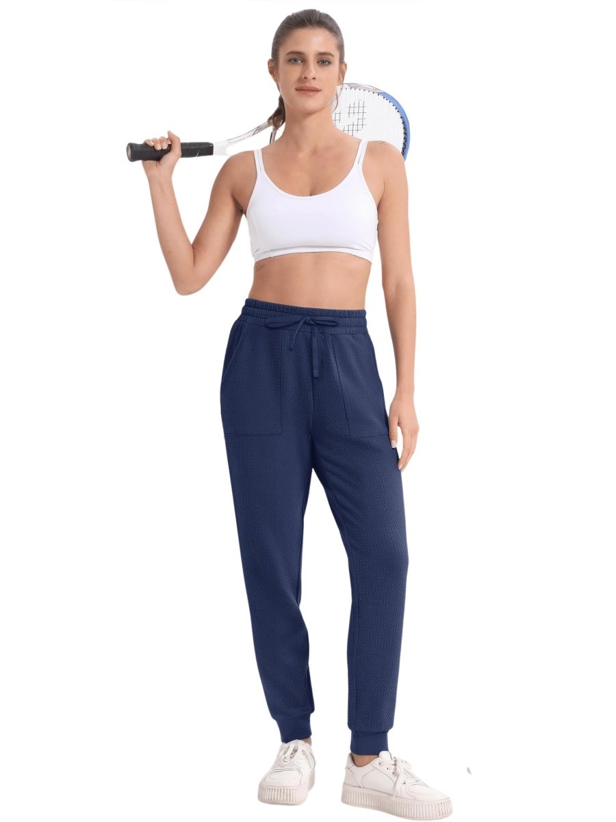 TACVASEN Navy Women's Cotton Lounge Summer Work Pants