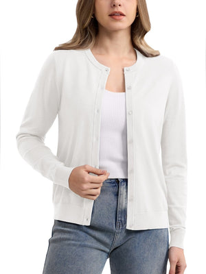 TACVASEN White Women's Lightweight Cardigan Sweaters