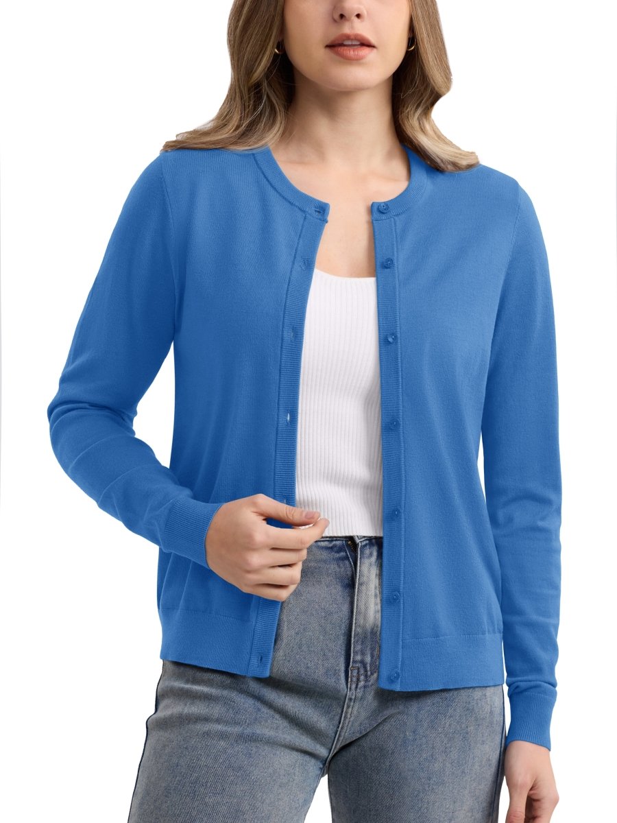 TACVASEN Blue Women's Lightweight Cardigan Sweaters