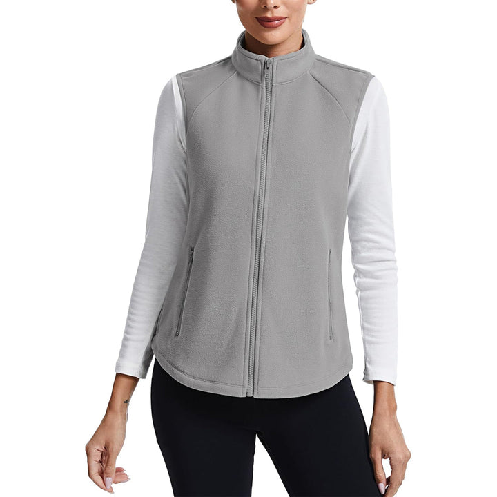 Women's Lightweight Full Zip Outerwear Warm Fleece Vest - AT24W4226