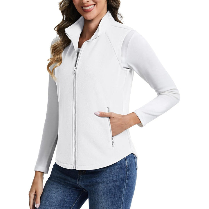 Women's Lightweight Full Zip Outerwear Warm Fleece Vest - AT24W4226