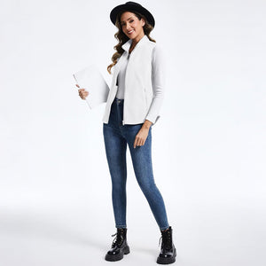 TACVASEN White Women's Lightweight Full Zip Outerwear Warm Fleece Vest