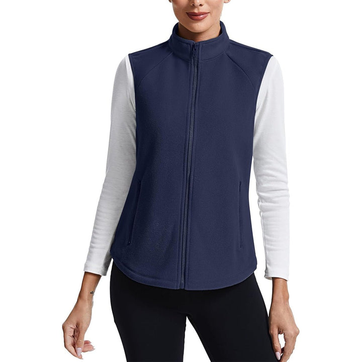 Women's Lightweight Full Zip Outerwear Warm Fleece Vest - AT24W4226