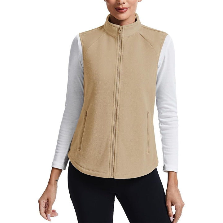 Women's Lightweight Full Zip Outerwear Warm Fleece Vest - AT24W4226