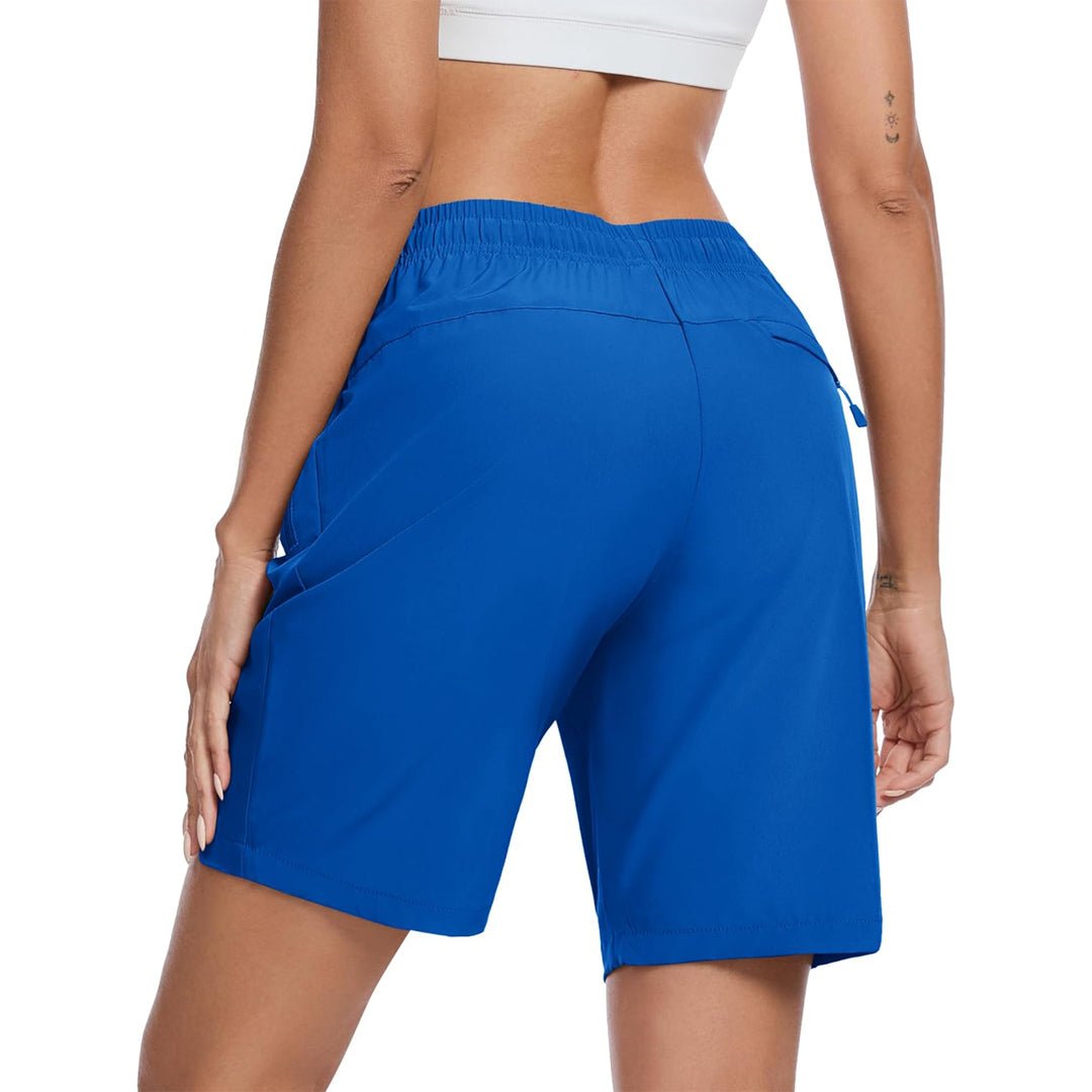 TACVASEN Blue Women's Lightweight Hiking Shorts Quick Dry with Pockets