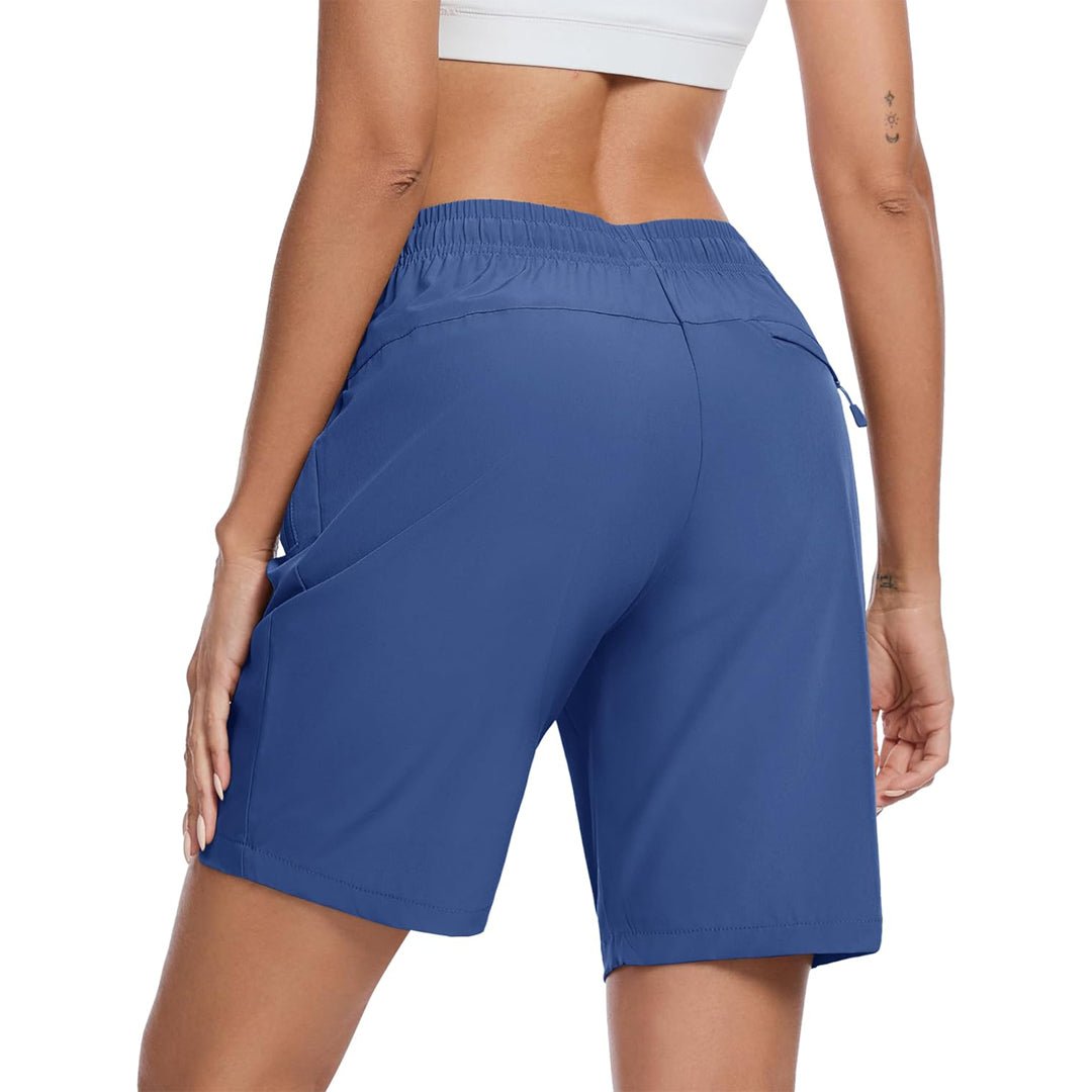 TACVASEN Blue Grey Women's Lightweight Hiking Shorts Quick Dry with Pockets