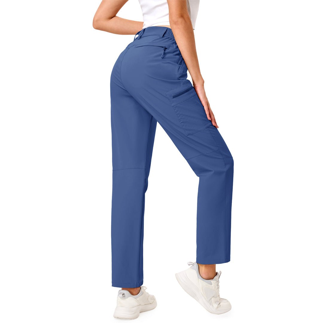 TACVASEN Blue Gray Women's Lightweight Waterproof Hiking Cargo Pants