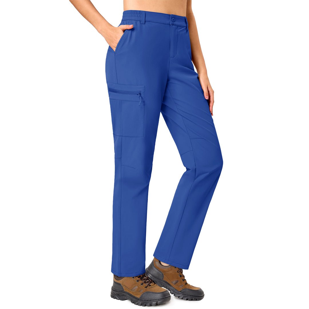 TACVASEN Bright Blue Women's Lightweight Waterproof Hiking Cargo Pants