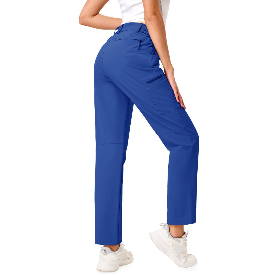 TACVASEN Bright Blue Women's Lightweight Waterproof Hiking Cargo Pants
