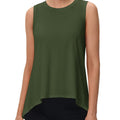TACVASEN Army Green Women's Loose Fit Workout Tank Tops