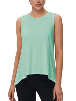 TACVASEN Grey Green Women's Loose Fit Workout Tank Tops
