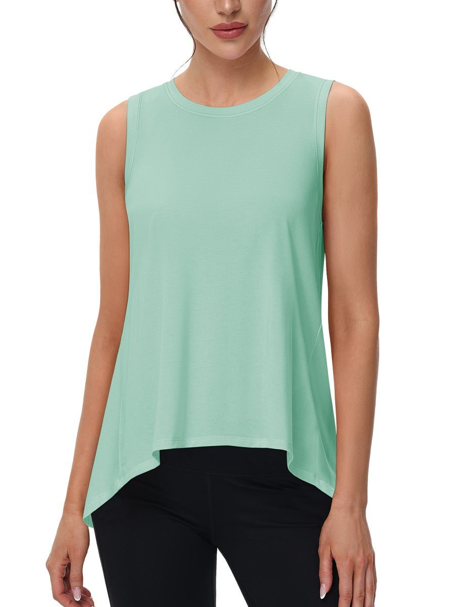 TACVASEN Grey Green Women's Loose Fit Workout Tank Tops
