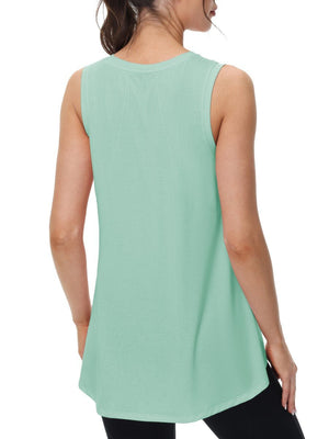 TACVASEN Grey Green Women's Loose Fit Workout Tank Tops