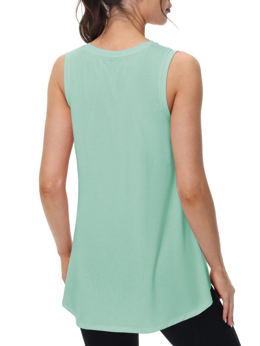 TACVASEN Grey Green Women's Loose Fit Workout Tank Tops