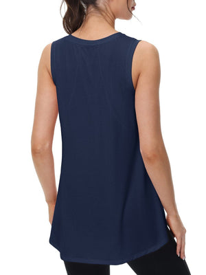 TACVASEN Navy Women's Loose Fit Workout Tank Tops