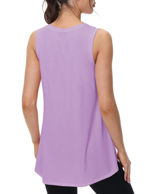 TACVASEN Light Purple Women's Loose Fit Workout Tank Tops