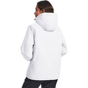 TACVASEN White Women's Outdoor Waterproof Hooded Warm Winter Jacket