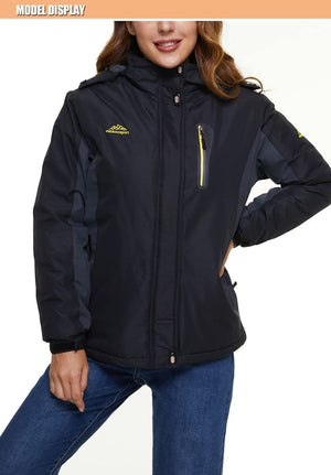 TACVASEN Rose Red Women's Skiing Jacket Water-Resistant Windbreaker