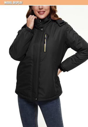 TACVASEN Deep Purple Women's Skiing Jacket Water-Resistant Windbreaker
