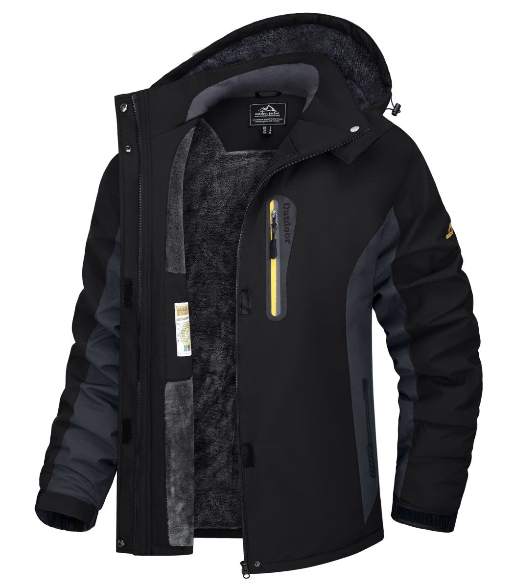 TACVASEN Black Women's Skiing Jacket Water-Resistant Windbreaker