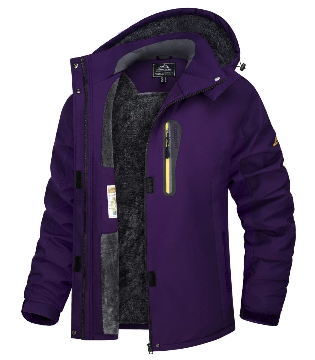 TACVASEN Rose Red Women's Skiing Jacket Water-Resistant Windbreaker