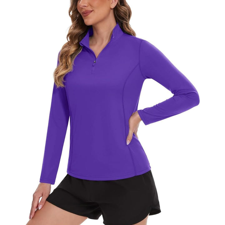 Women's Sun Protection Hiking Golf Shirts Long Sleeve - C21W325D