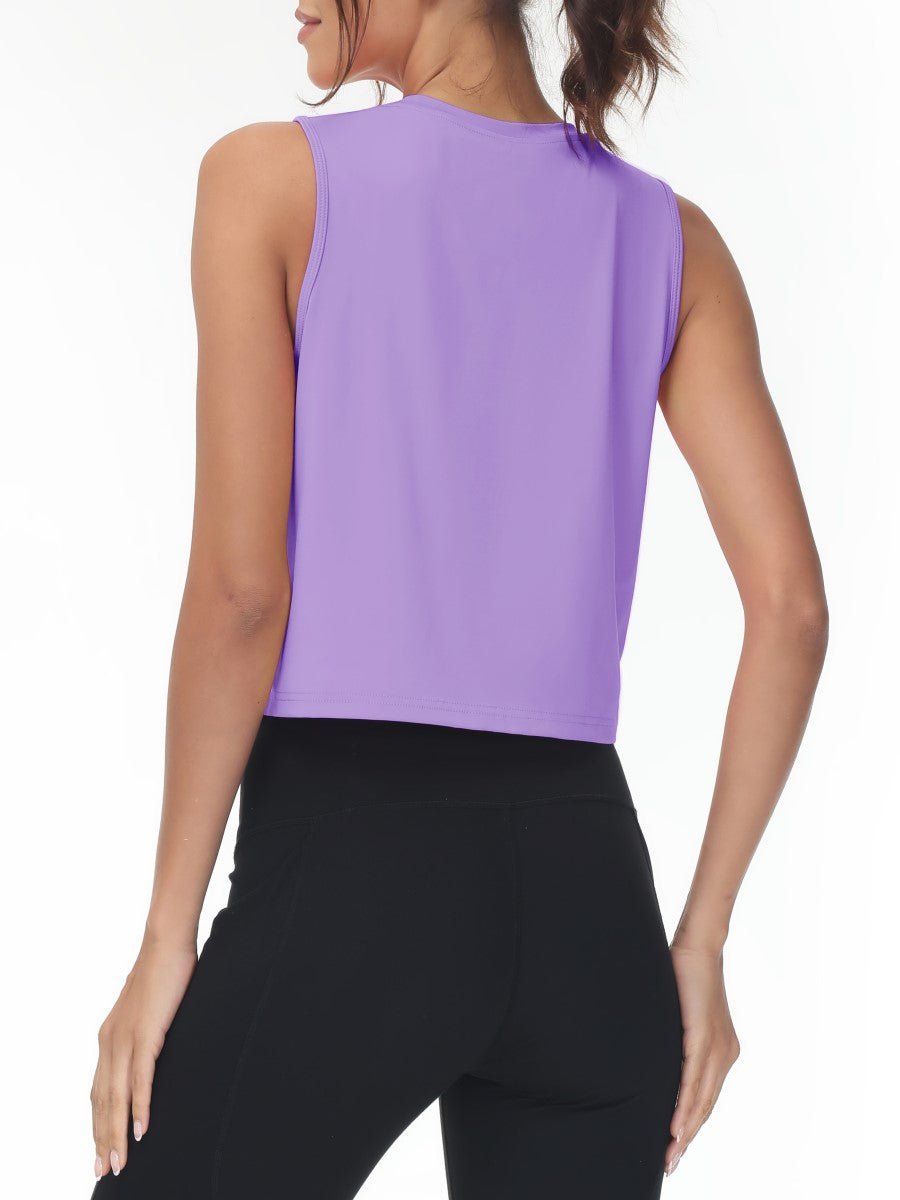 TACVASEN Light Purple Women's UPF 50+ Athletic Running Tank Tops