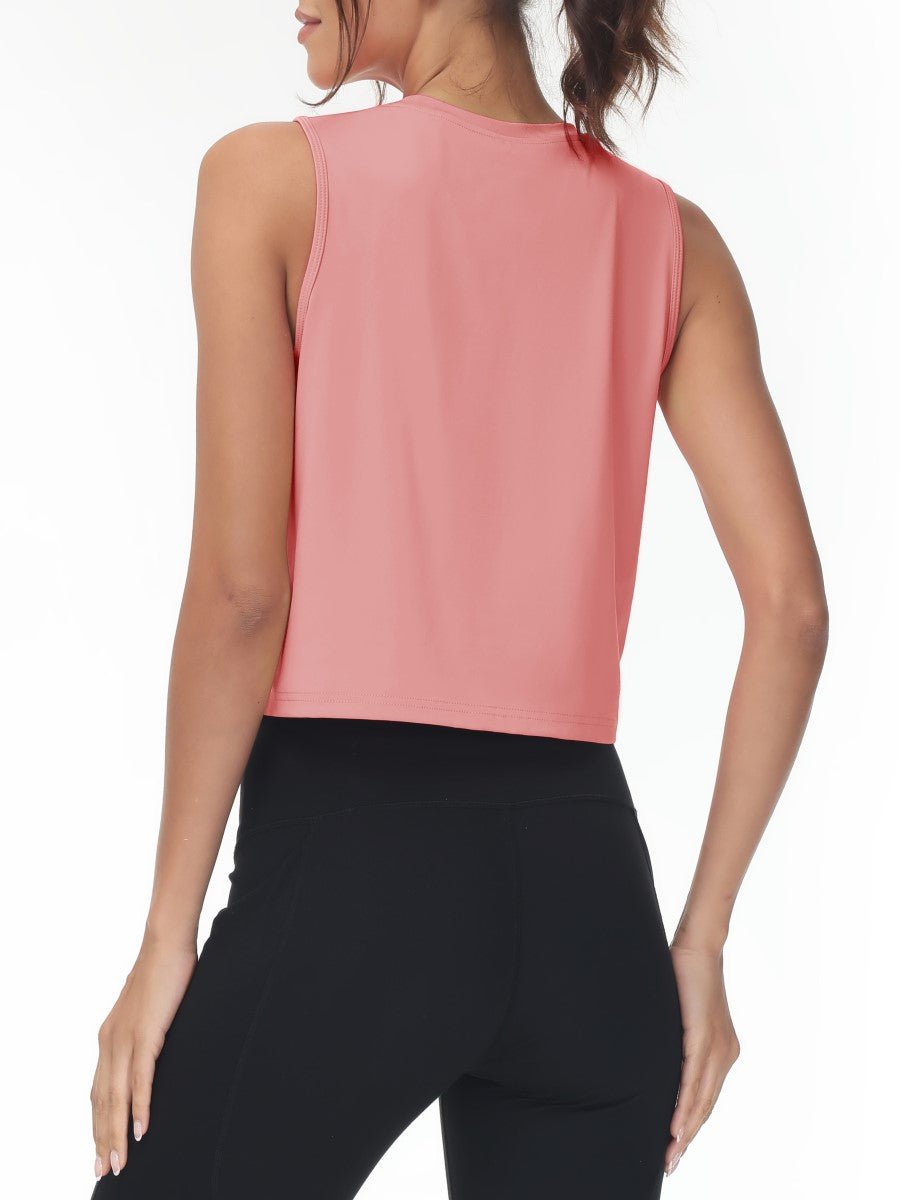 TACVASEN Pink Women's UPF 50+ Athletic Running Tank Tops