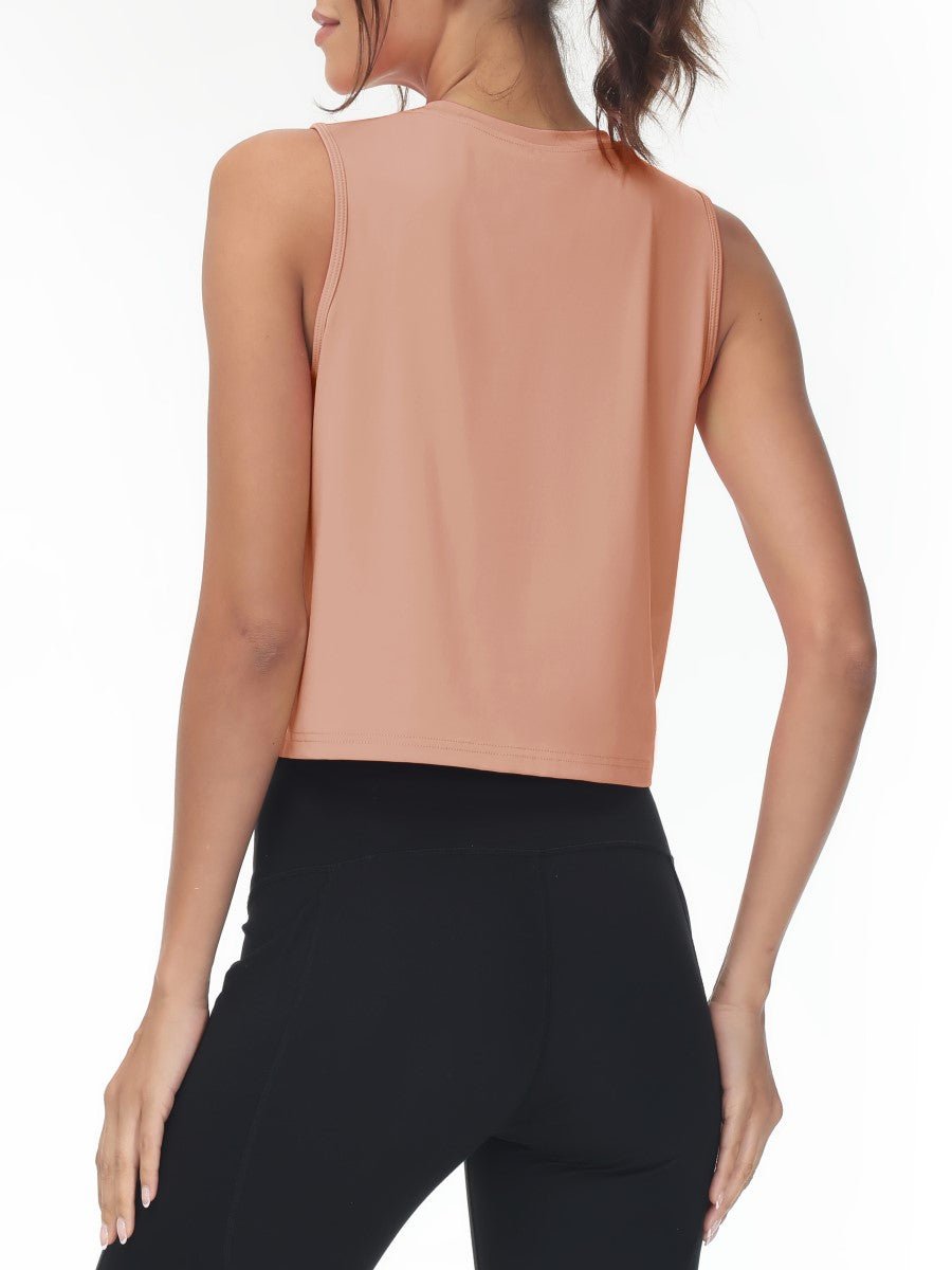 TACVASEN Apricot Women's UPF 50+ Athletic Running Tank Tops