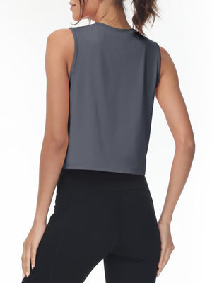 TACVASEN Dark Grey Women's UPF 50+ Athletic Running Tank Tops