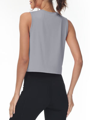 TACVASEN Light Grey Women's UPF 50+ Athletic Running Tank Tops