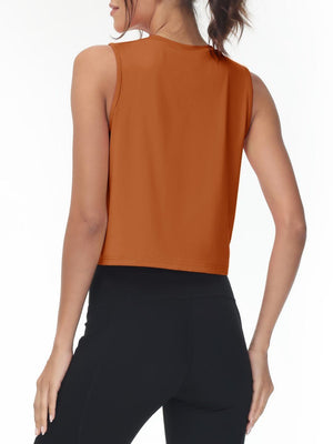 TACVASEN Dark Orange Women's UPF 50+ Athletic Running Tank Tops