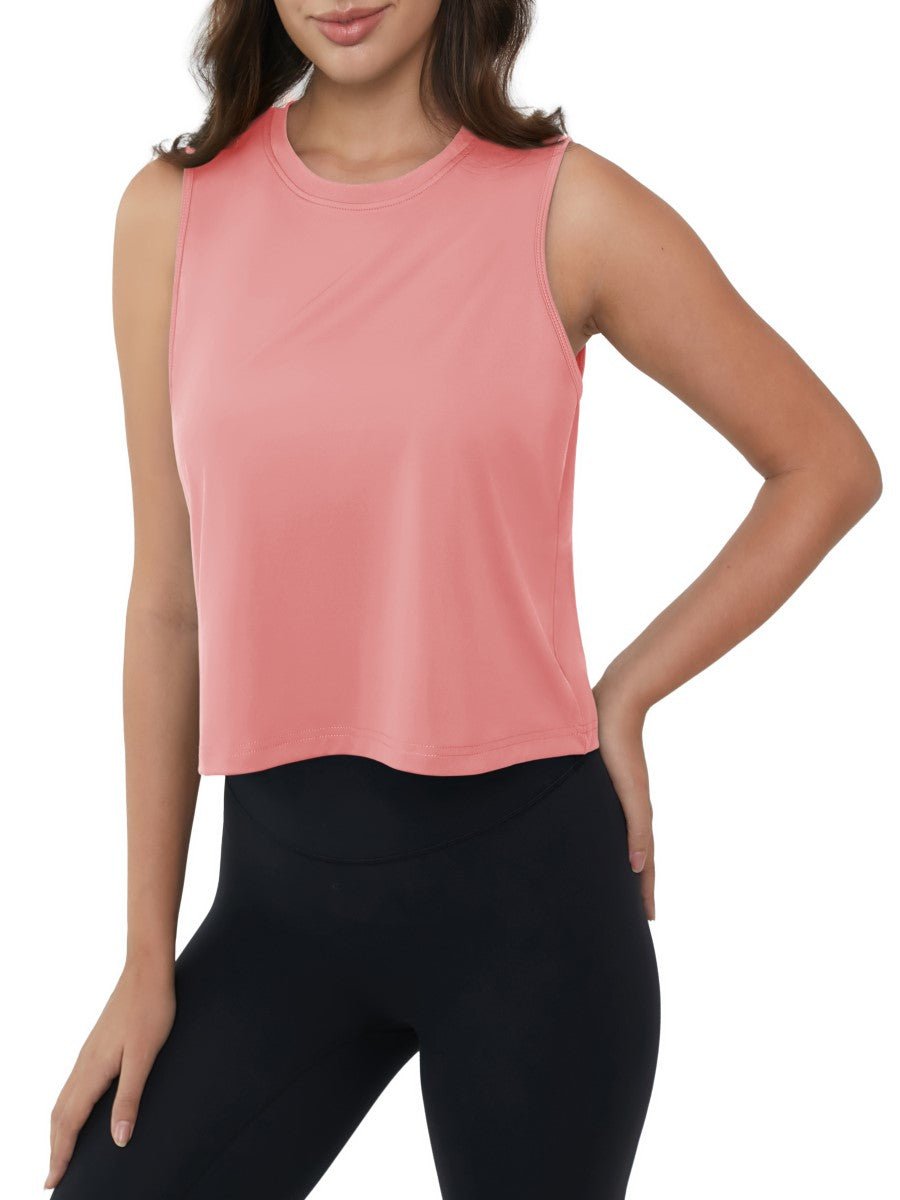 TACVASEN Pink Women's UPF 50+ Athletic Running Tank Tops