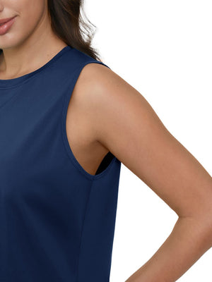 TACVASEN Navy Women's UPF 50+ Athletic Running Tank Tops