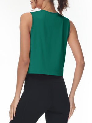 TACVASEN Emerald Green Women's UPF 50+ Athletic Running Tank Tops