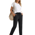 TACVASEN Black Women's UPF 50+ Lightweight Quick Dry Hiking Pants