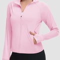 TACVASEN Light Pink Women's UPF 50+ Lightweight Zip Up Jackets