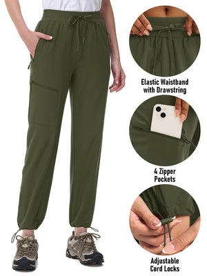 TACVASEN Army Green Women's UPF 50+ Quick Dry Lightweight Hiking Pants