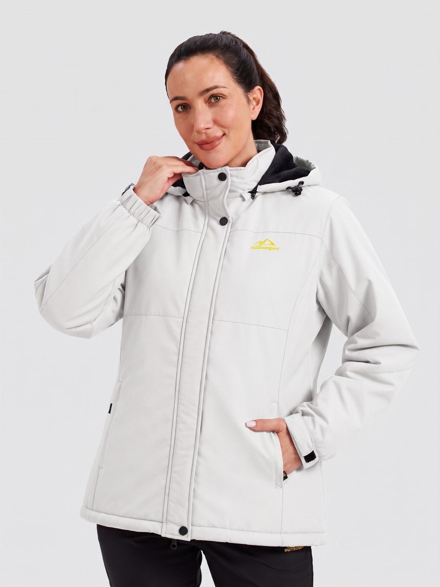 TACVASEN White Women's Waterproof Ski Snow Warm Fleece Lined Jacket