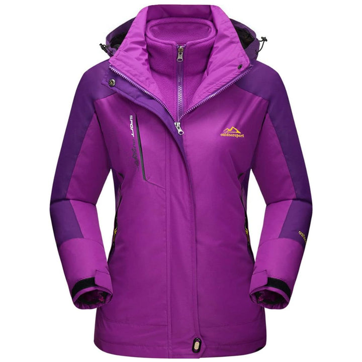 Women's Winter Coats 3 - IN - 1 Water Resistant Windproof Fleece Ski Jacket - Fall Winter 2022