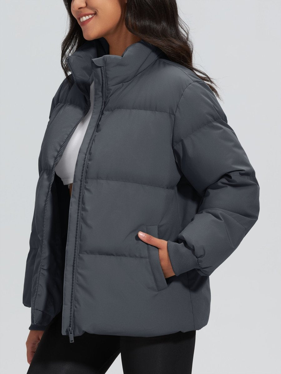 TACVASEN Dark Grey Women's Winter Down Puffer Jackets