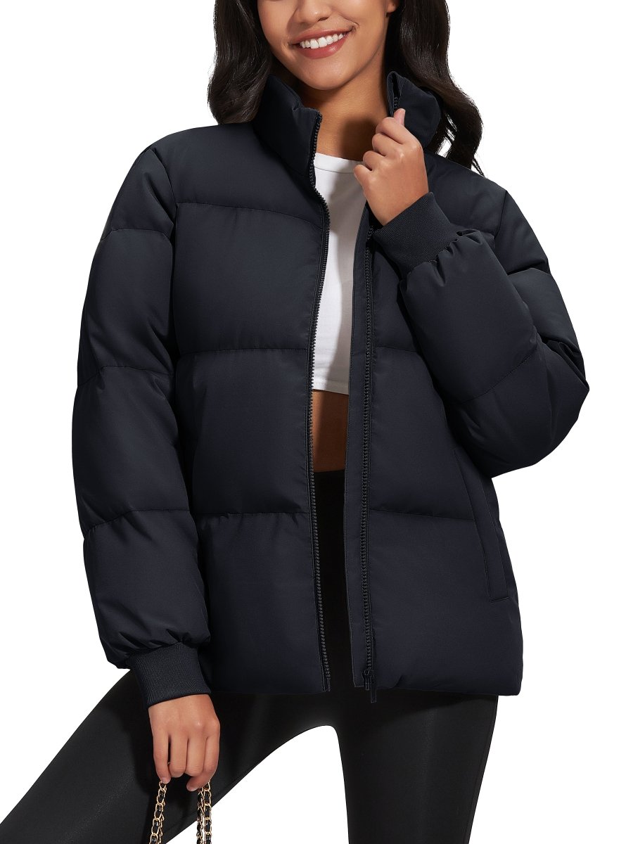 TACVASEN Black Women's Winter Down Puffer Jackets