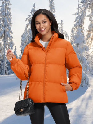 TACVASEN Orange Women's Winter Down Puffer Jackets