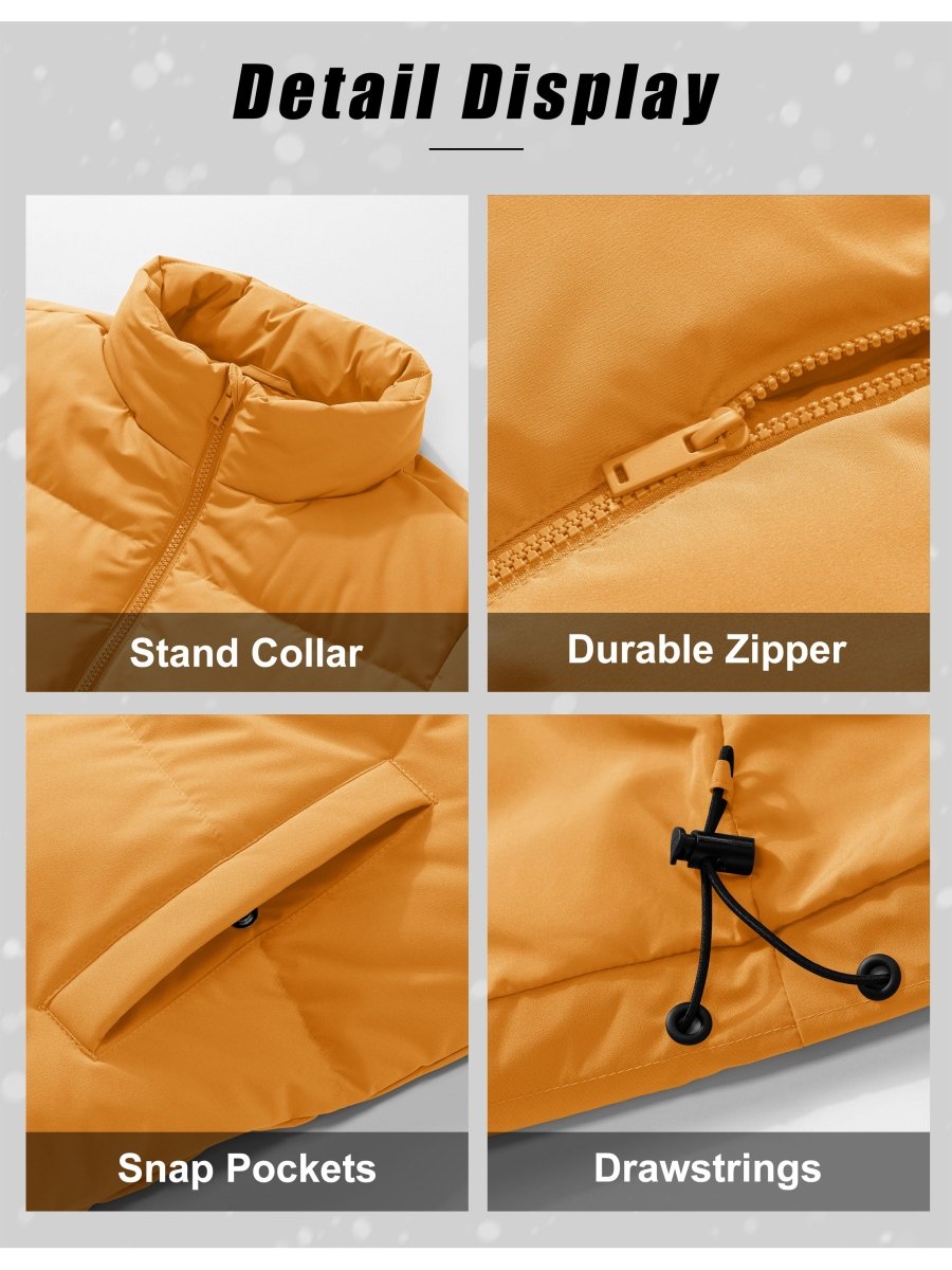 TACVASEN Khaki Women's Winter Down Puffer Jackets