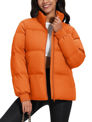 TACVASEN Orange Women's Winter Down Puffer Jackets