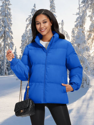 TACVASEN Bright Blue Women's Winter Down Puffer Jackets