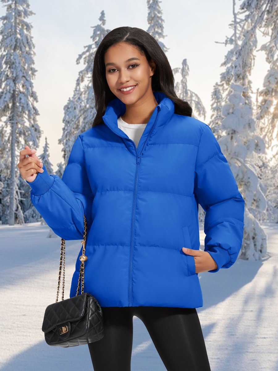 TACVASEN Bright Blue Women's Winter Down Puffer Jackets